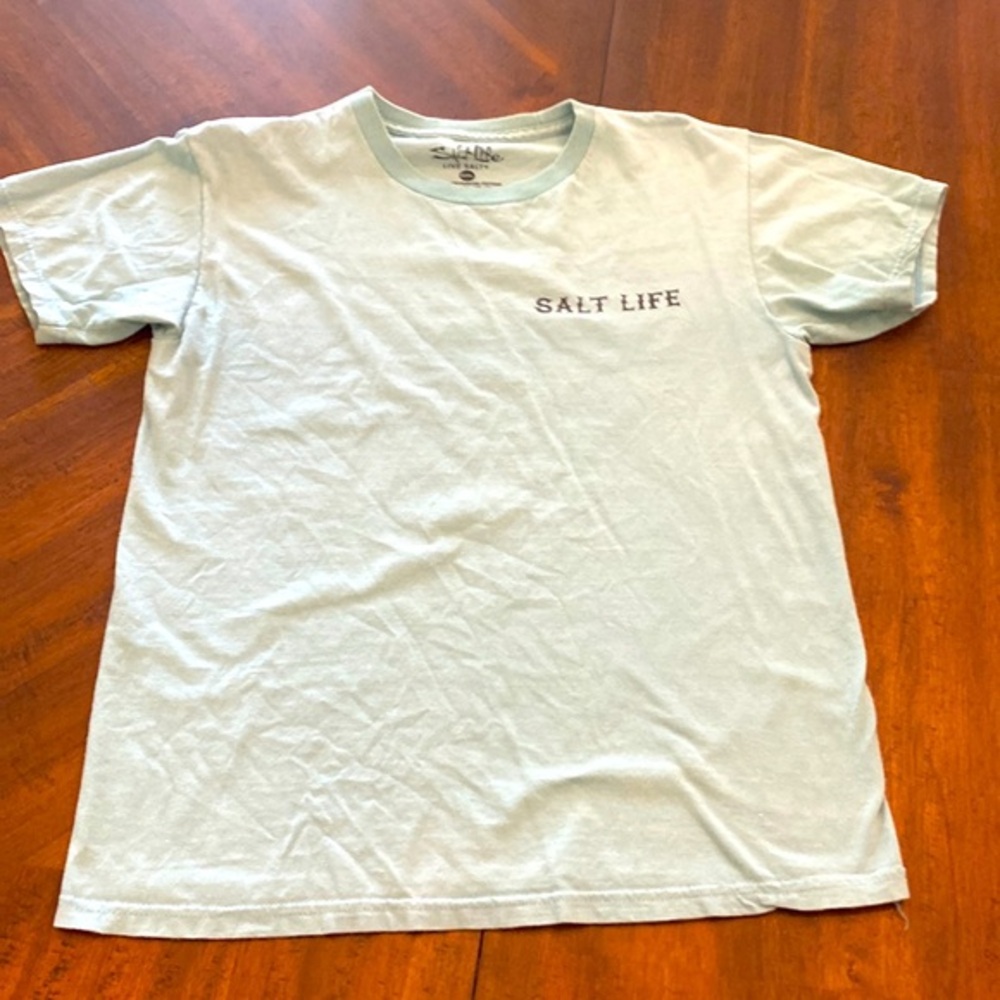 Salt Life tshirt small men’s blue shirt with mermaid anchor